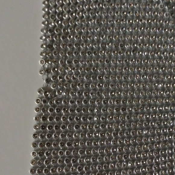 ❤️2 WHITING & DAVIS Purse & Halter Silver Mesh/Swarovski Crystals AS IS - Picture 4 of 6